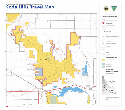 Bureau of Land Management - Idaho BLM Idaho Soda Hills Travel Map digital map