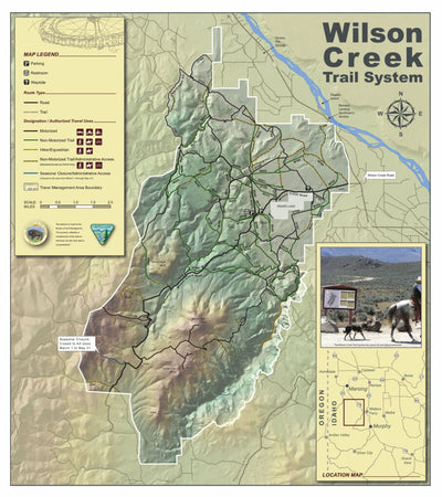 Bureau of Land Management - Idaho BLM Idaho Wilson Creek Travel Map digital map