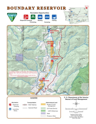 Bureau of Land Management - Oregon Boundary Reservoir digital map