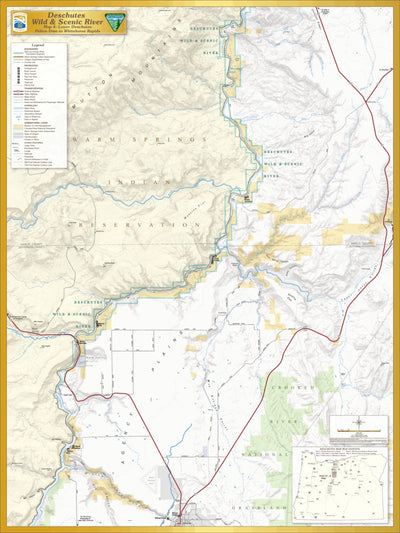 Bureau of Land Management - Oregon Deschutes Wild and Scenic River, Pelton Dam to Whitehorse Rapids digital map