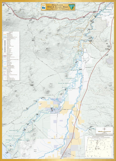 Bureau of Land Management - Oregon Deschutes Wild and Scenic River, Wickiup to Bend digital map