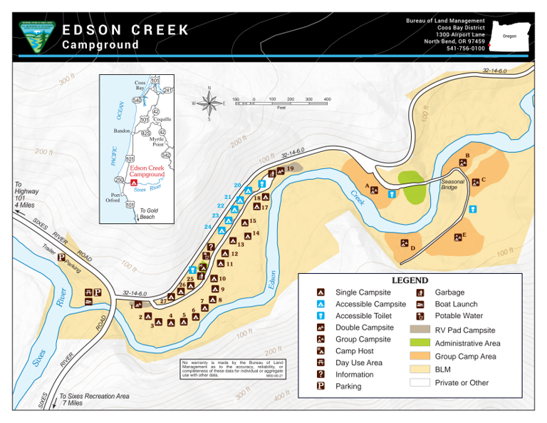 Edson Creek Campground Map by Bureau of Land Management - Oregon ...
