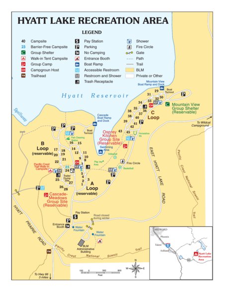 camping maps Hyatt Lake Recreation Area Map by Bureau of Land Management - Oregon