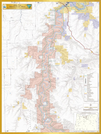 Bureau of Land Management - Oregon John Day Wild and Scenic River Map 4, Whistle Point to Cottonwood Canyon digital map