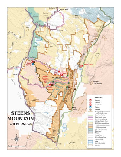 Bureau of Land Management - Oregon Steens Mountain Wilderness digital map