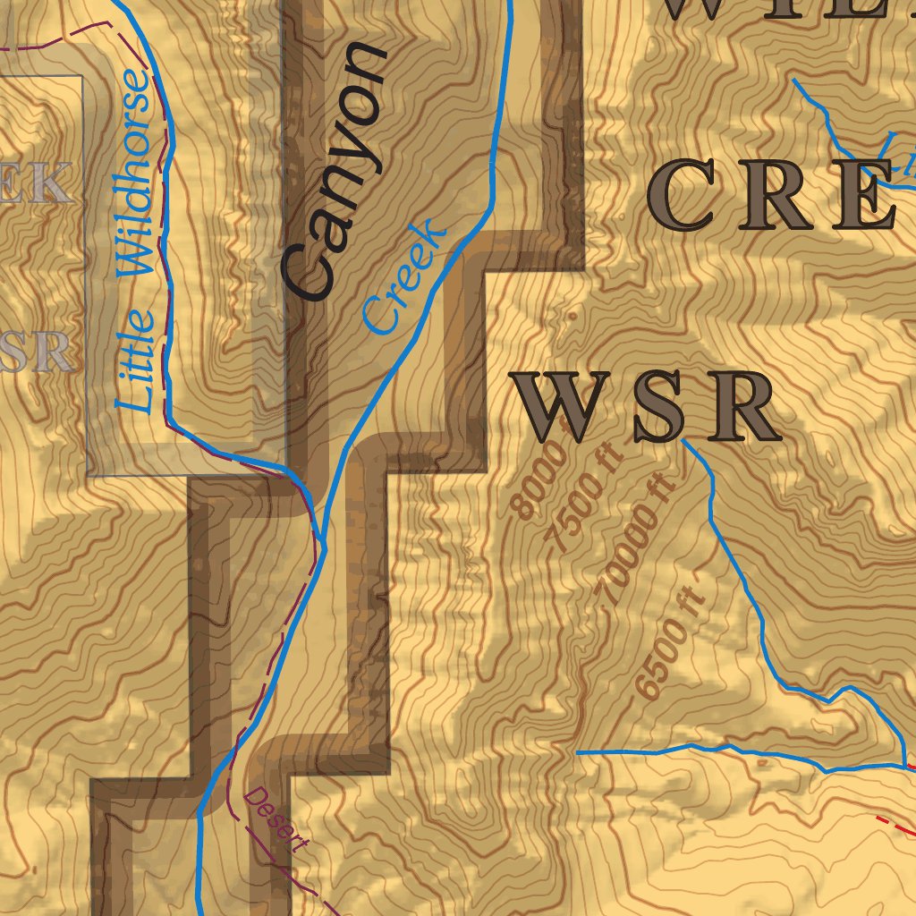 Wildhorse Creek Wild and Scenic River Map by Bureau of Land Management ...