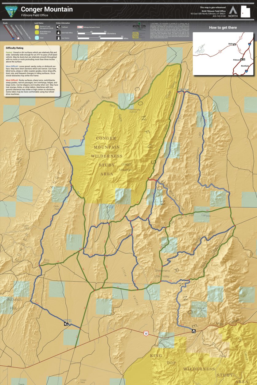 BLM Utah Conger Mountain Map by Bureau of Land Management - Utah ...