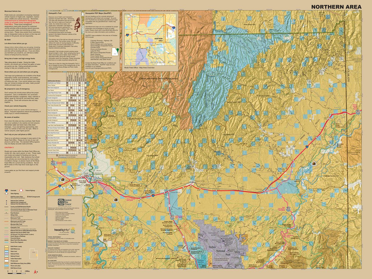 BLM Utah Moab Visitor Map-North by Bureau of Land Management - Utah ...