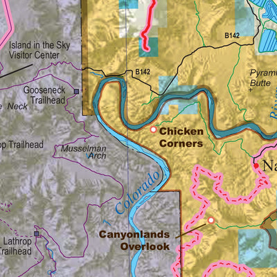 BLM Utah Moab Visitor Map-South Preview 2