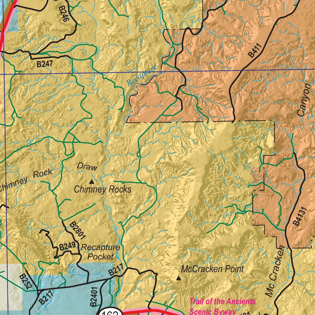 BLM Utah Monticello Visitor Map - Bureau Of Land Management Utah Blm Utah Monticello Visitor Map South Digital Map 37935146303644 
