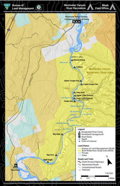 Bureau of Land Management - Utah BLM Utah Westwater River Recreation digital map