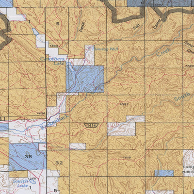 Bureau of Land Management - Wyoming Worland 100K digital map
