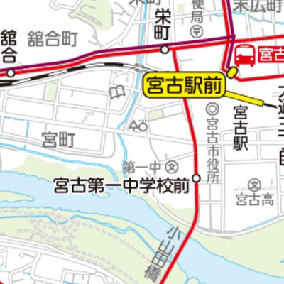 Buyodo corp. 岩手県バス路線図「宮古」 digital map