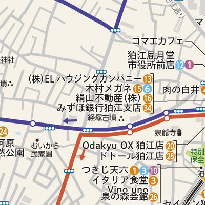 Buyodo corp. 狛江市絵手紙散策マップ digital map