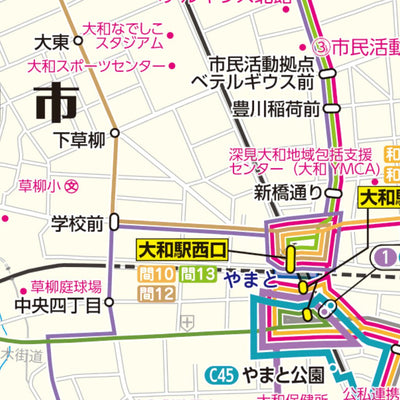 Buyodo corp. 大和市バス路線図 digital map