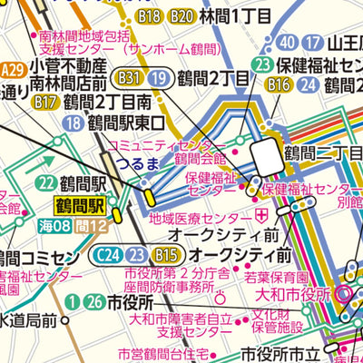Buyodo corp. 大和市バス路線図 digital map