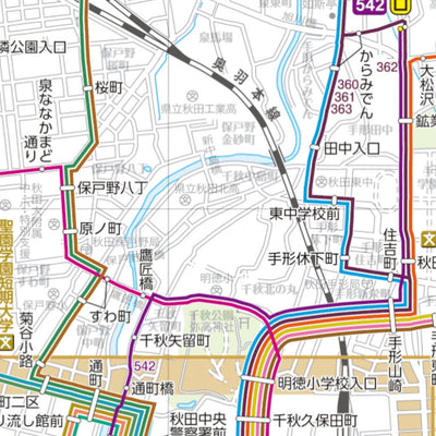 Buyodo corp. 秋田中央交通バス路線図 digital map
