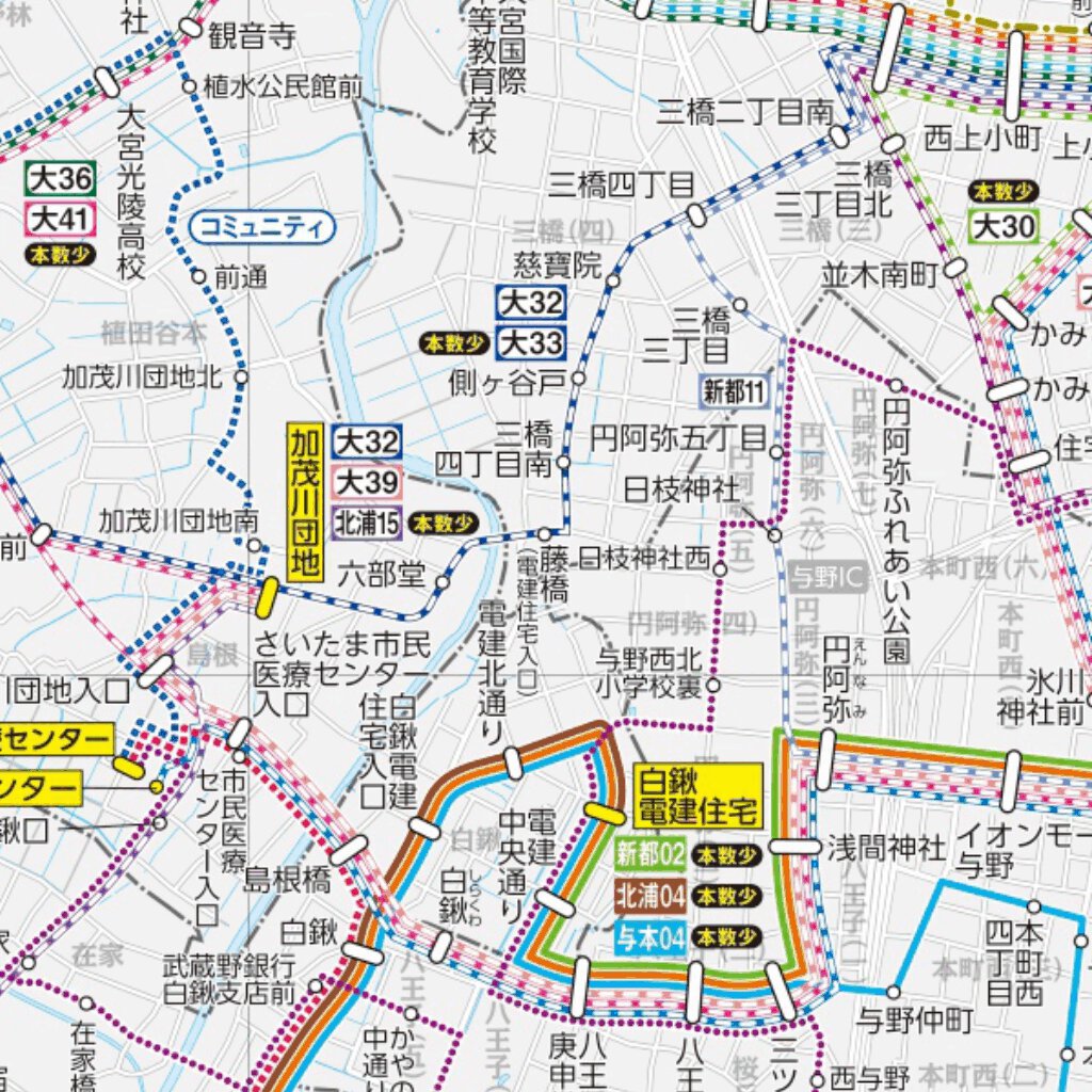 さいたま市バス路線マップ Map by Buyodo corp. | Avenza Maps