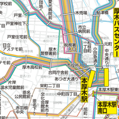Buyodo corp. 厚木市の公共交通マップ digital map