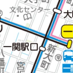 Buyodo corp. 岩手県バス路線図「一関」 digital map
