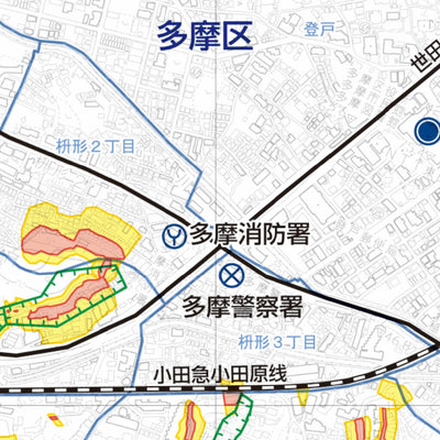 川崎市山体滑坡灾害地图 多摩区 Preview 2