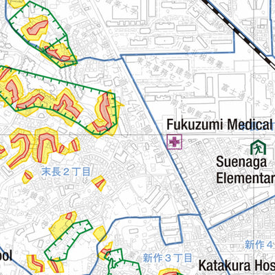 Kawasaki City landslide hazard map for Takatsu ward Preview 2