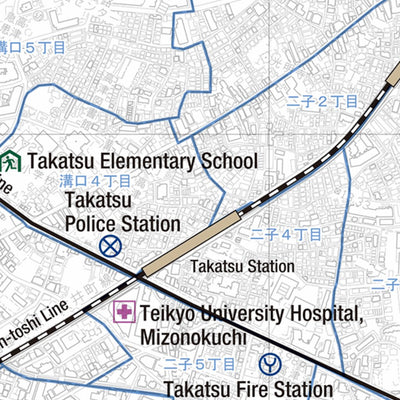 Kawasaki City landslide hazard map for Takatsu ward Preview 3