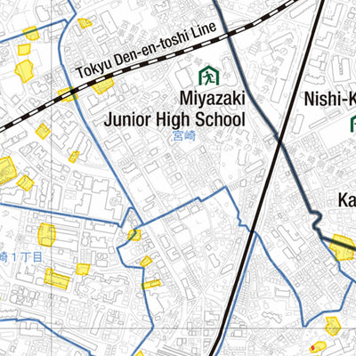 Kawasaki City landslide hazard map for Miyamae ward Preview 3