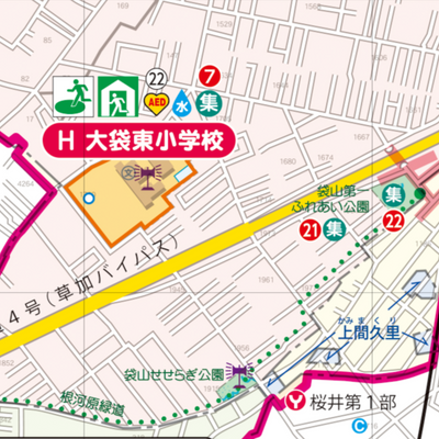 大袋地区防災マップ Preview 3