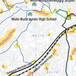 Kawasaki City landslide hazard map for Asao ward Preview 3