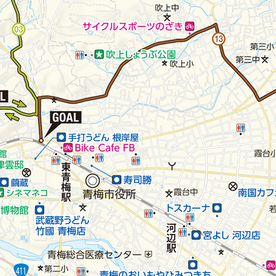 サイクリングマップ西多摩・奥武蔵（青梅・奥多摩・飯能） Preview 3