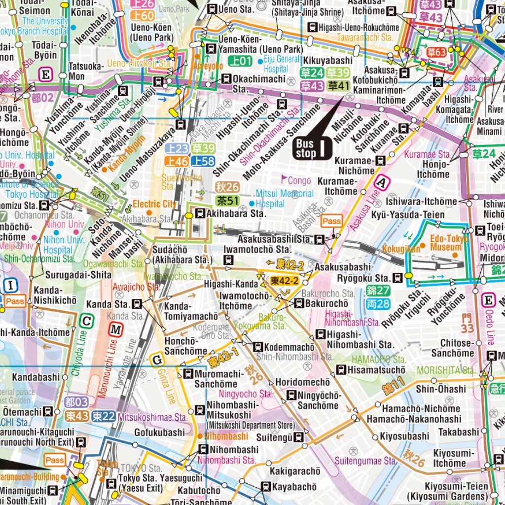 Toei Bus Route Map by Buyodo corp. | Avenza Maps