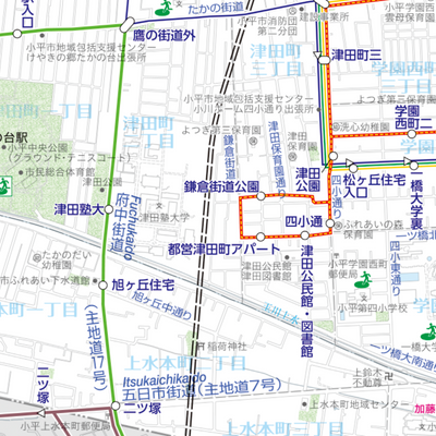 小平市公共交通マップ(Kodaira City Public Transport Map) Preview 2