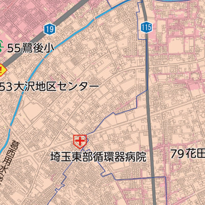 越谷市洪水ハザードマップ（利根川がはん濫した場合） Preview 2