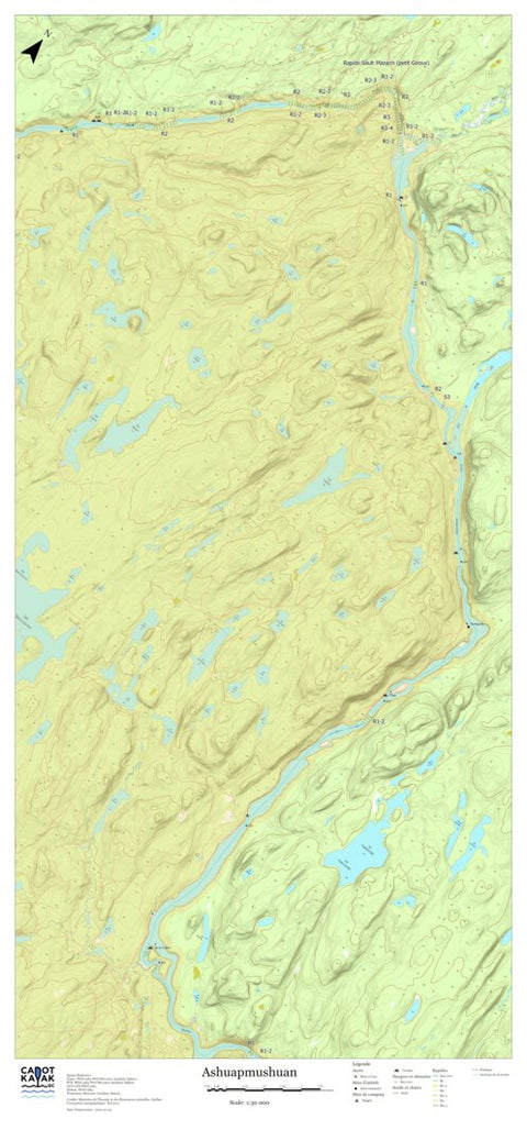 Canot Kayak Québec Ashuapmushuan #2 digital map