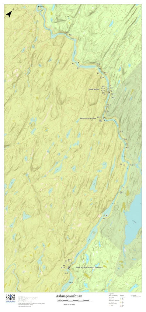 Canot Kayak Québec Ashuapmushuan #3 digital map