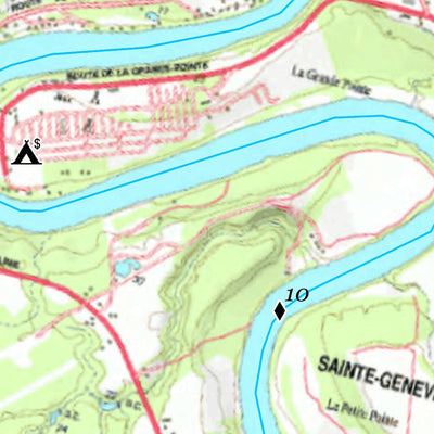 Canot Kayak Québec Batiscan #5 digital map