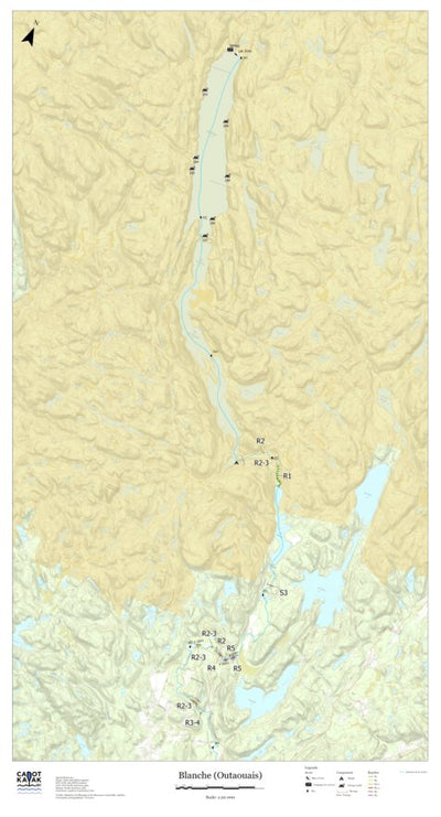 Canot Kayak Québec Blanche #1 digital map
