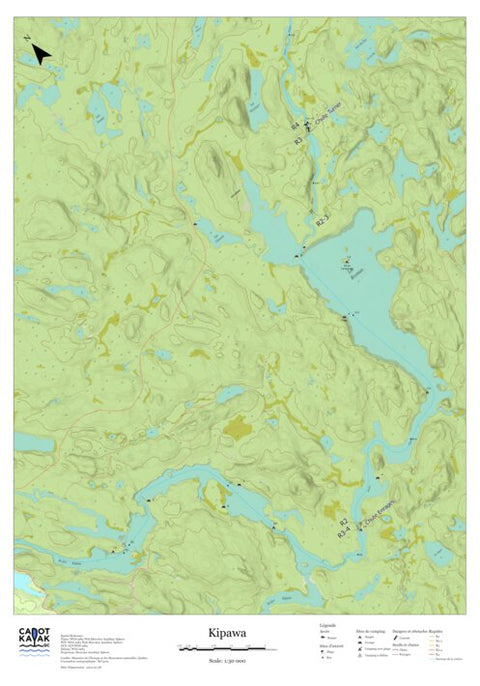 Canot Kayak Québec Kipawa #3 digital map