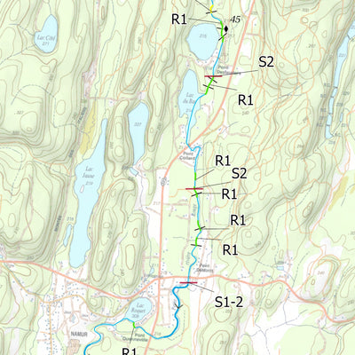 Canot Kayak Québec Petite Rivière Rouge digital map