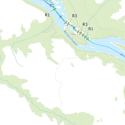 Canot Kayak Québec Pontax #5 digital map