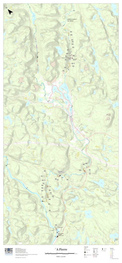Canot Kayak Québec Rivière à Pierre digital map
