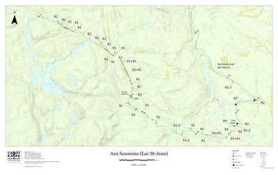 Canot Kayak Québec Rivière aux Saumons (Lac St-Jean) digital map