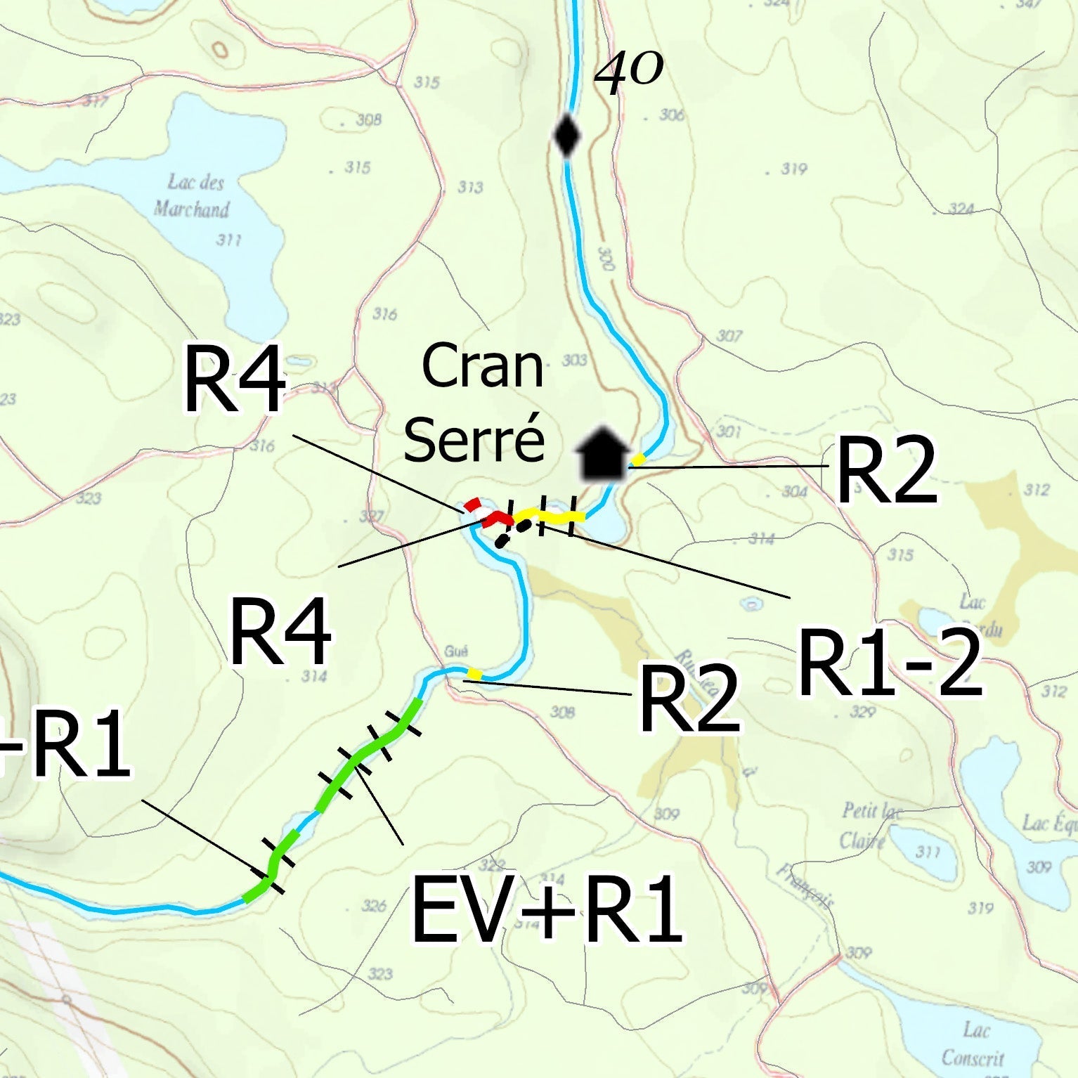 Rivière aux Saumons (Lac StJean) Map by Canot Kayak Quebec Avenza Maps