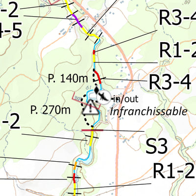 Canot Kayak Québec Rivière Chicot digital map