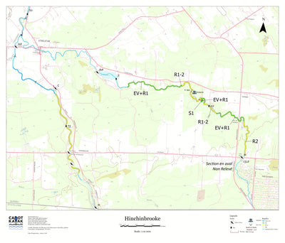 Canot Kayak Québec Rivière Hinchinbrooke digital map