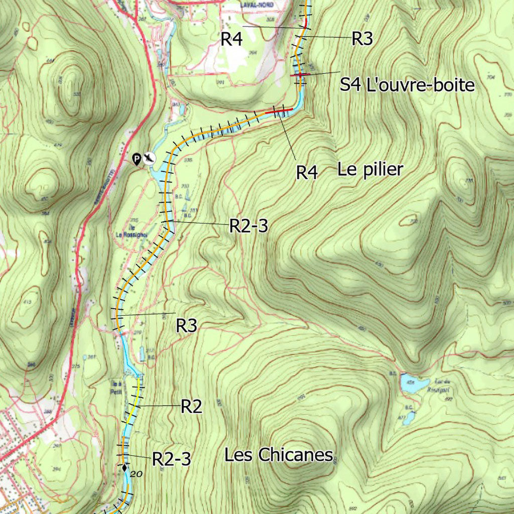 Rivière Montmorency Map by Canot Kayak Quebec Avenza Maps