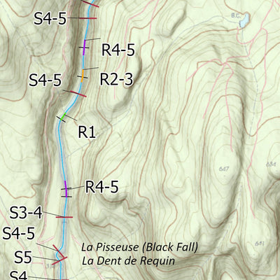 Canot Kayak Québec Rivière Neilson digital map