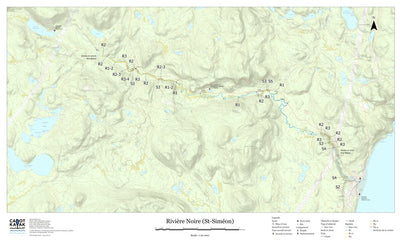 Canot Kayak Québec Rivière Noire (Saint-Siméon) digital map