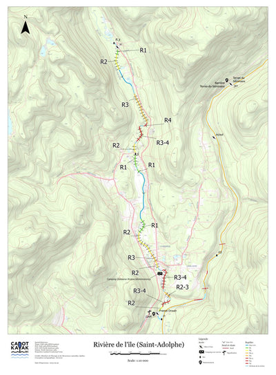 Rivière Saint-Adolphe (ou de l'île) Map by Canot Kayak Quebec | Avenza Maps